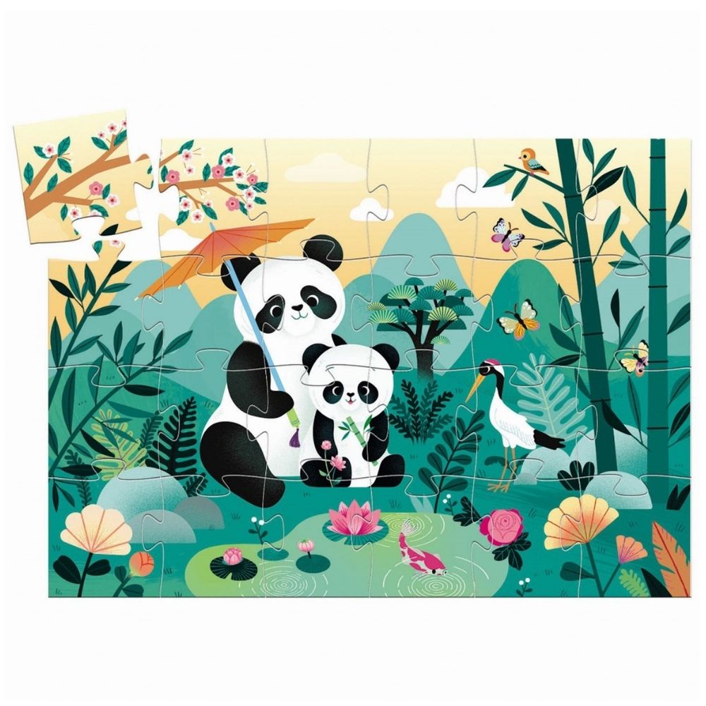 Djeco Silhouette Puzzle - Leo the Panda 24 pieces