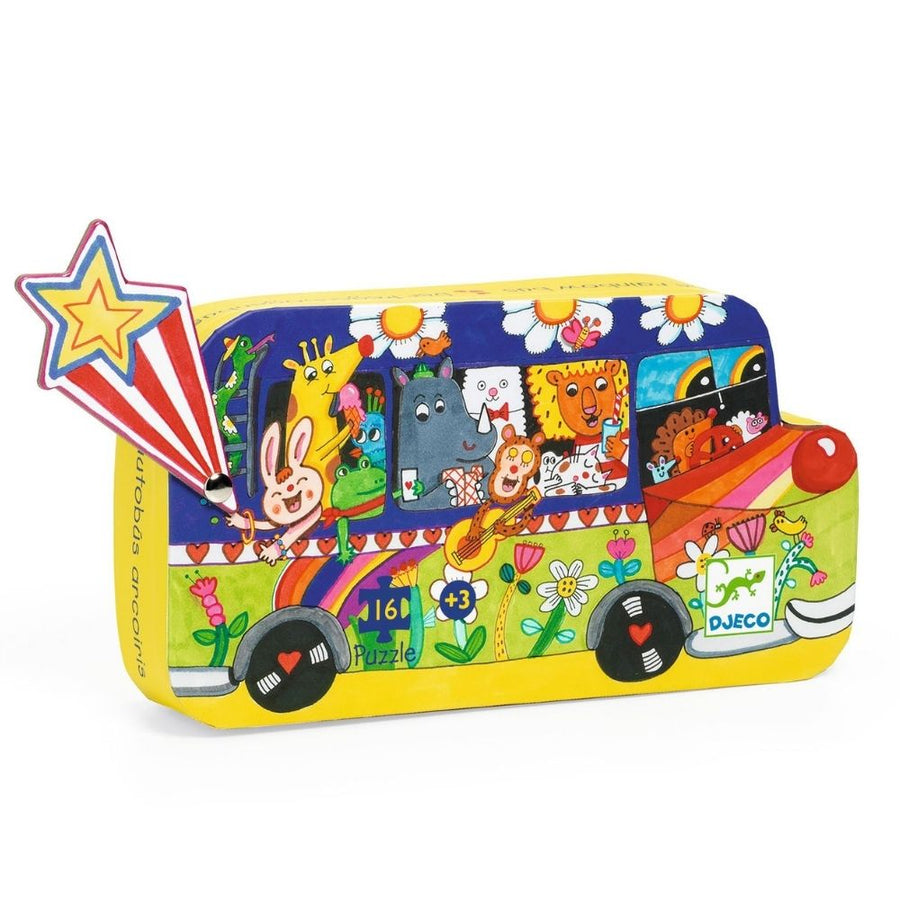 Djeco Silhouette Puzzle - Rainbow Bus