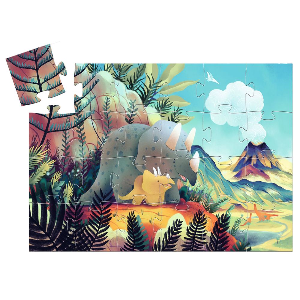 Djeco Silhouette Puzzles - Teo The Dino