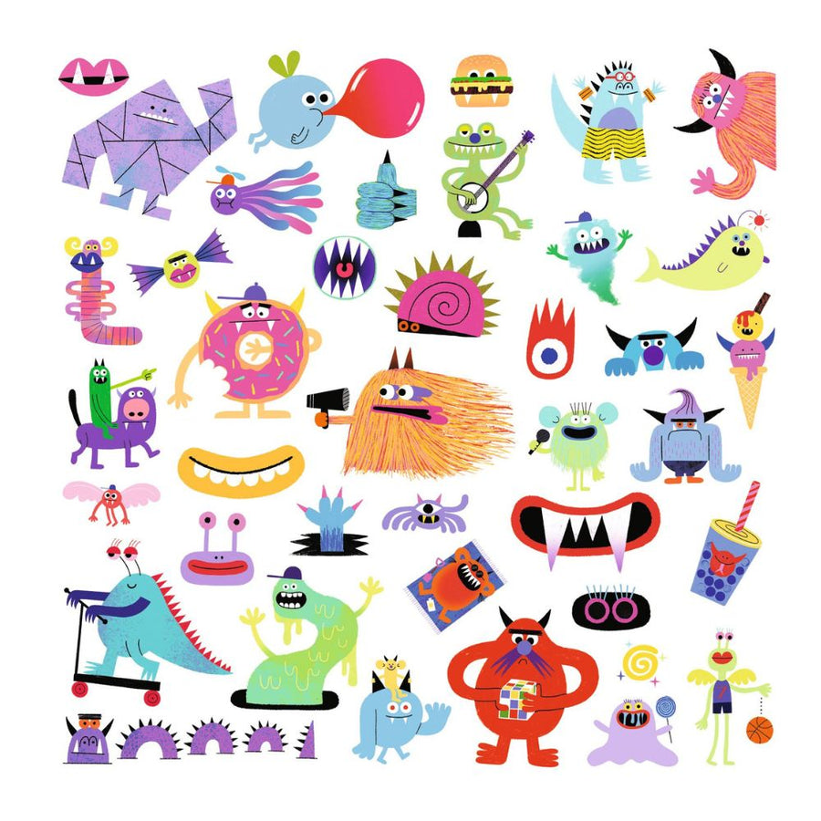 Djeco Monster Stickers, 160 stickers