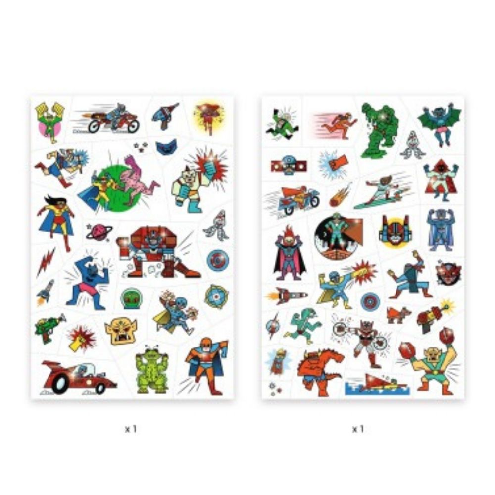 Djeco Tattoos - Heroes vs Villains