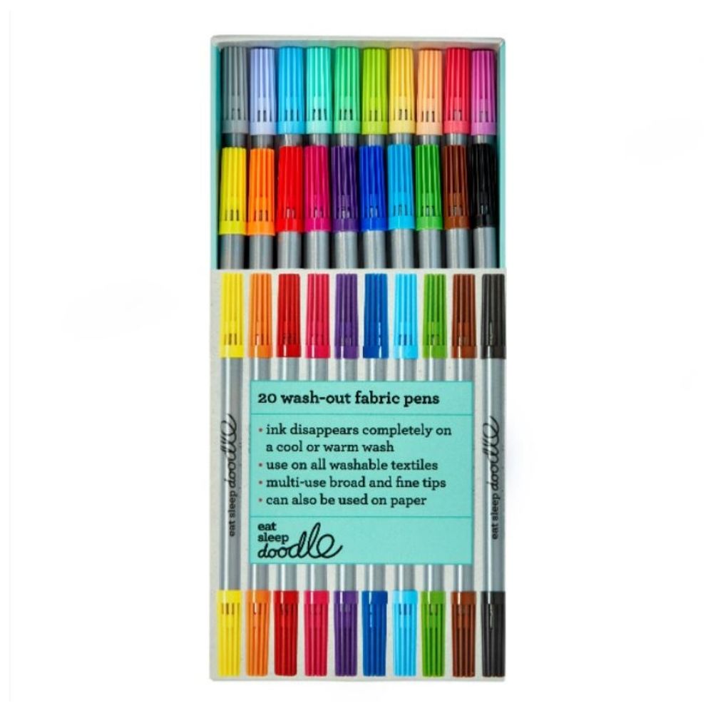 Eat Sleep Doodle - 20 Wash Out Pens