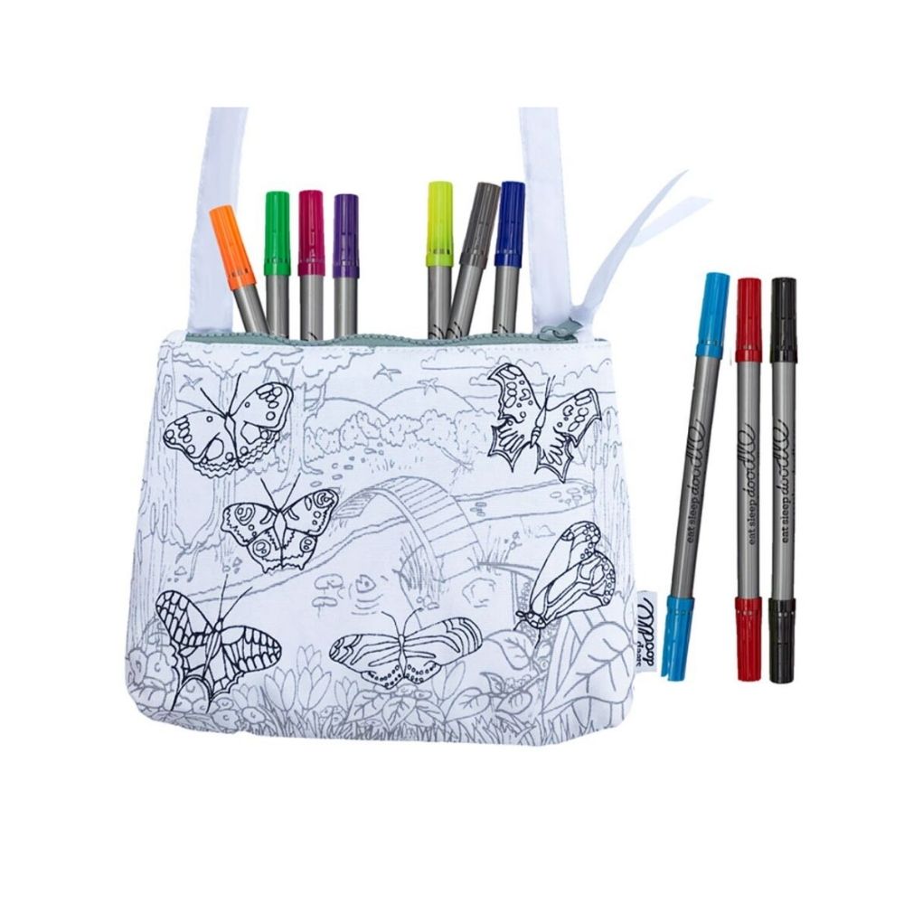 Eat Sleep Doodle - Butterfly Crossbody Colour In Bag