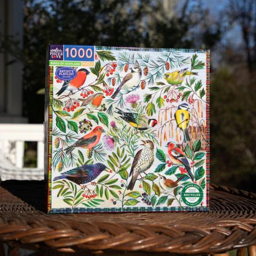 Eeboo 1000 Piece Jigsaw Puzzle - Birds Of Scotland