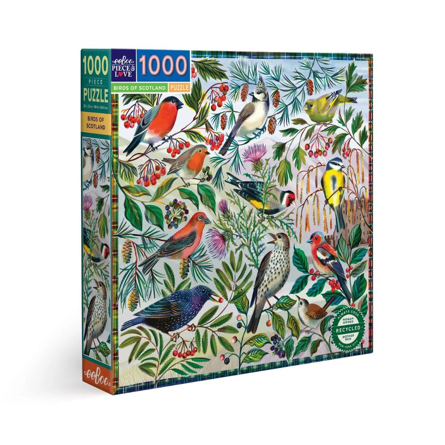 Eeboo 1000 Piece Jigsaw Puzzle - Birds Of Scotland