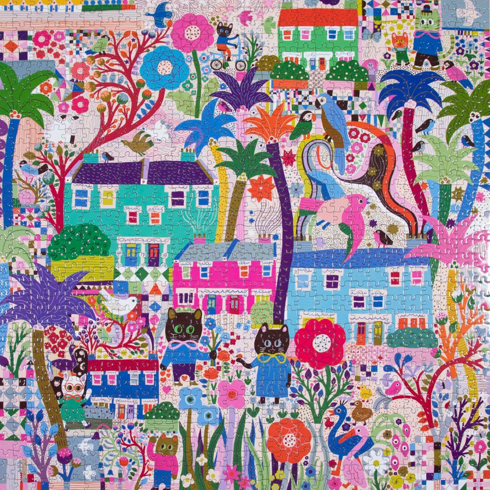 Eeboo 1000 Piece Jigsaw Puzzle - Cats Around Town