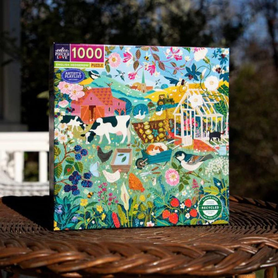 Eeboo 1000 Piece Jigsaw Puzzle - English Hedgerow