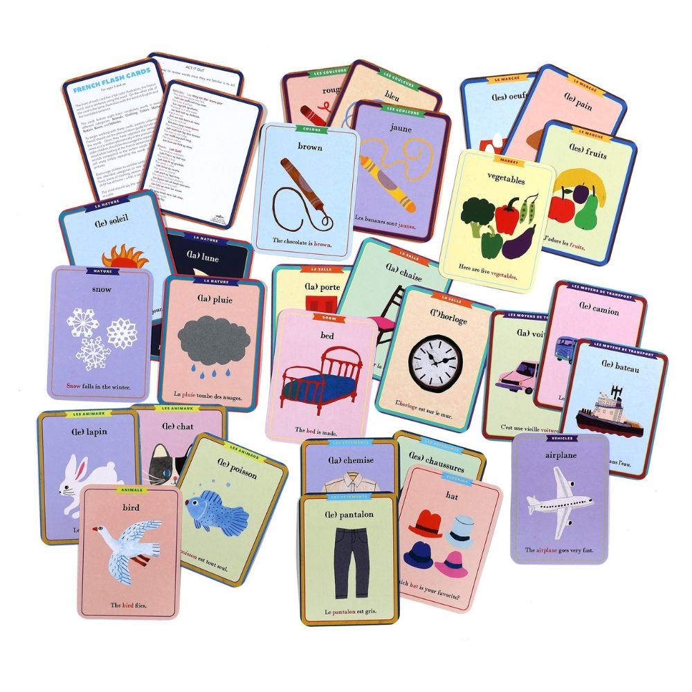 Eeboo French Vocabulary Flash Cards