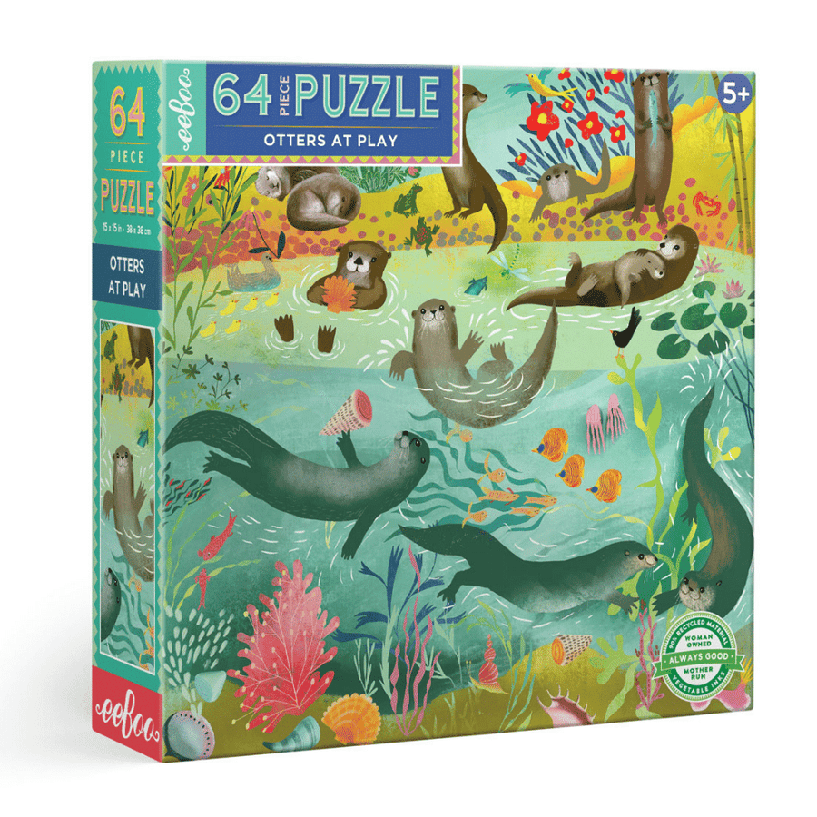 Eeboo Otters At Play - 64 piece puzzle