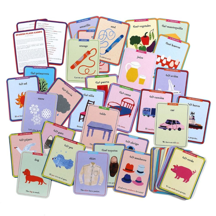 Eeboo Spanish Vocabulary Flash Cards