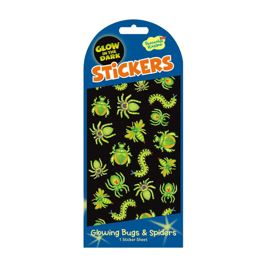 Peaceable Kingdom Glowing Bugs & Spiders Stickers