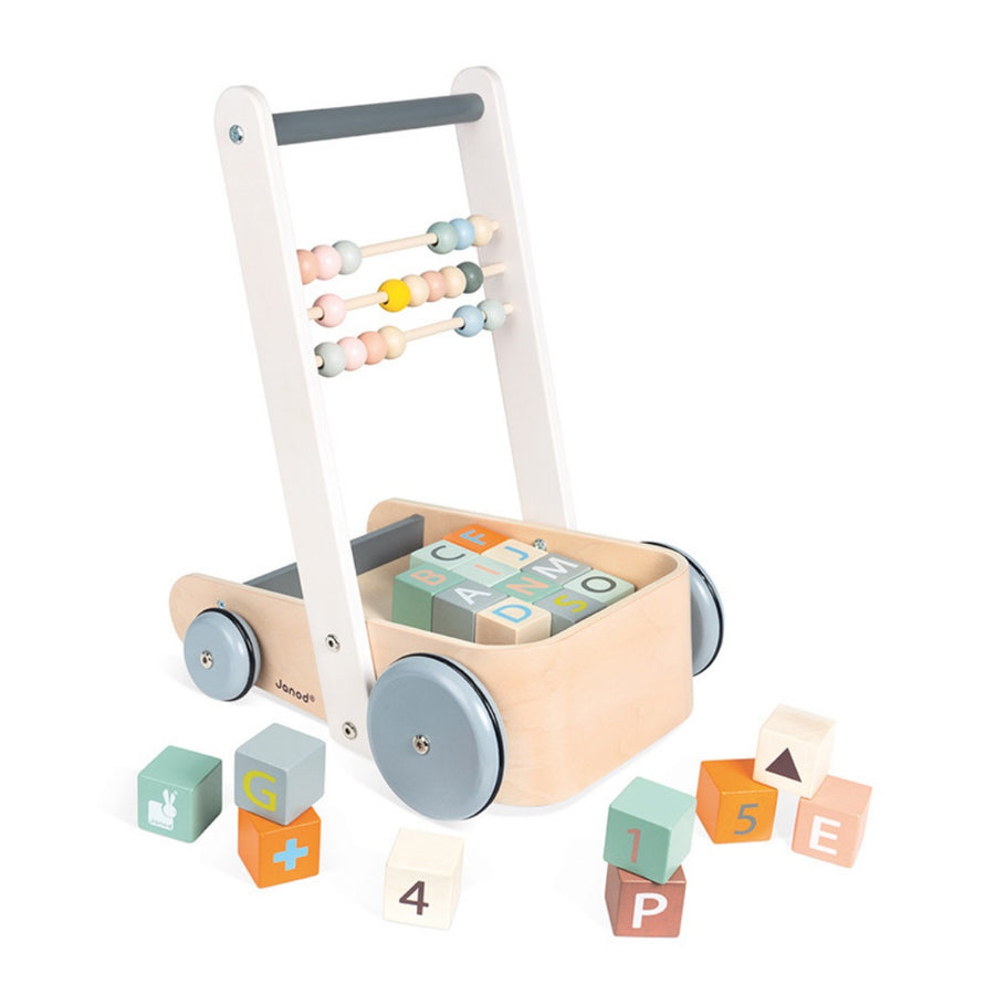 Janod Sweet Cocoon ABC Wooden Walker Cart - save 25%