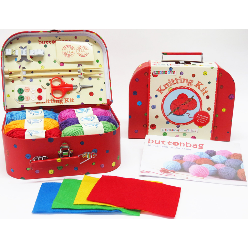 Buttonbag Buttonbag Knitting Kit for Children | Kids Learn to Knit Sets ...