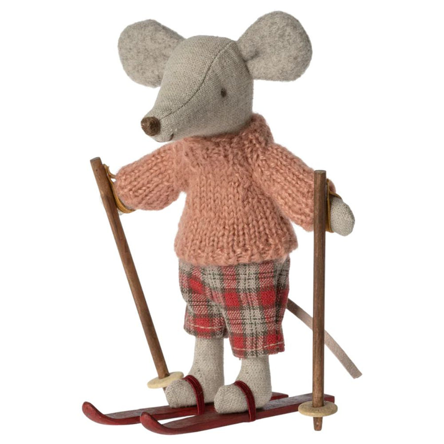 Maileg Winter Mouse with ski set, Big sister