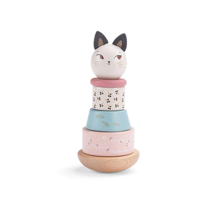 Moulin Roty Apres La Pluie - Wooden Stacking Cat