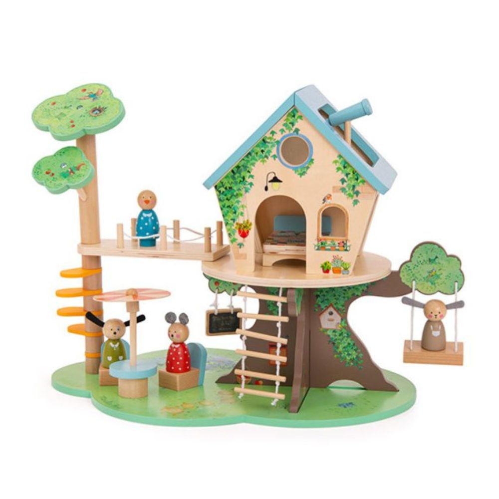 Moulin Roty Tree house La Grande Famille Moulin Roty Wooden Treehouse Crafts4Kids