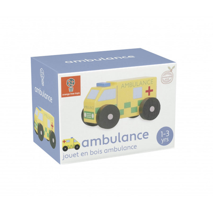 wooden toy ambulance