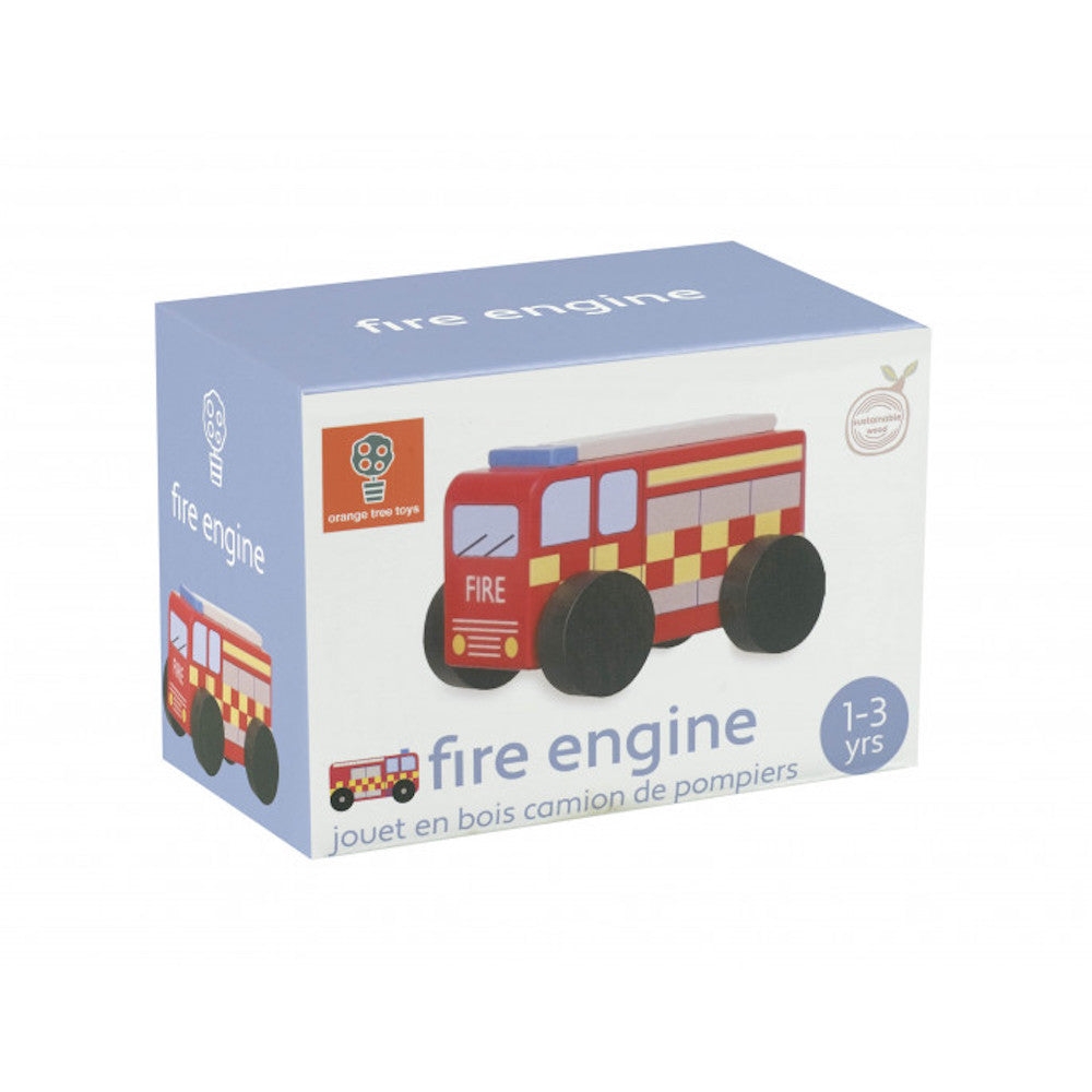 Orange Tree Toys - Fire Engine Wooden Toy