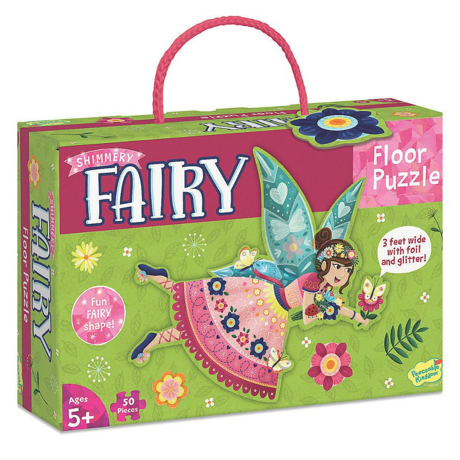 Peaceable Kingdom Shimmery Fairy Floor Puzzle