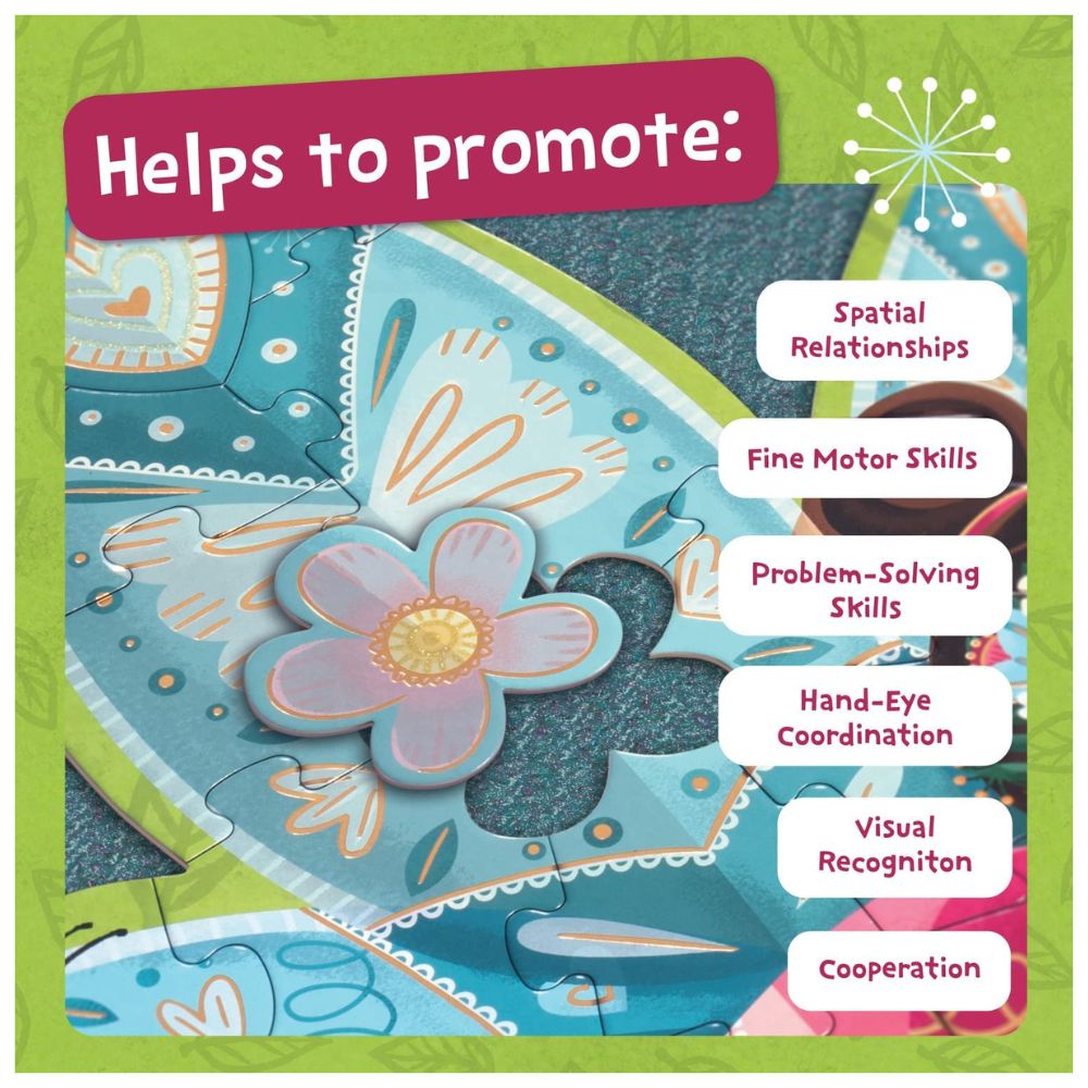 Peaceable Kingdom Shimmery Fairy Floor Puzzle