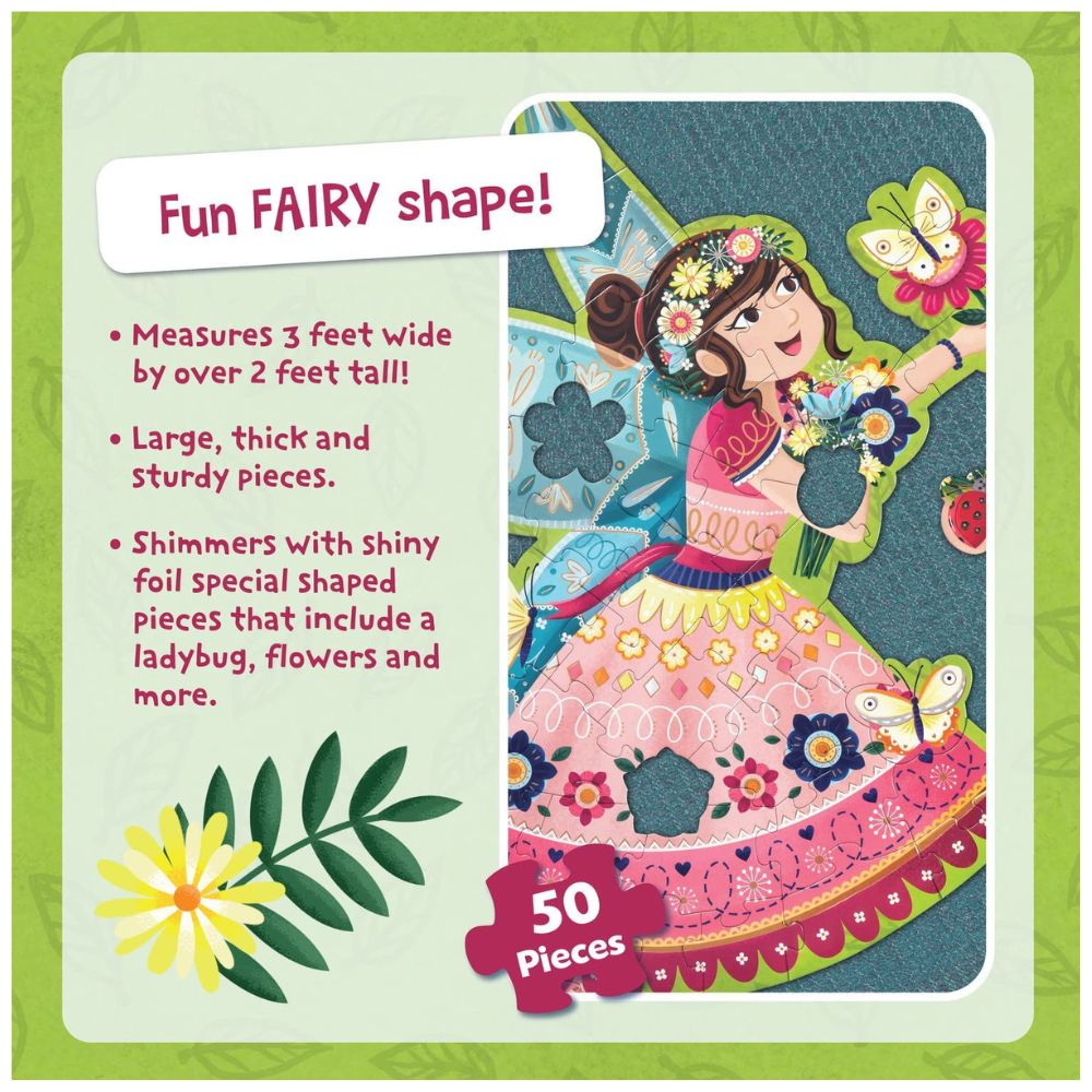 Peaceable Kingdom Shimmery Fairy Floor Puzzle