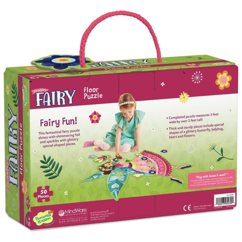 Peaceable Kingdom Shimmery Fairy Floor Puzzle