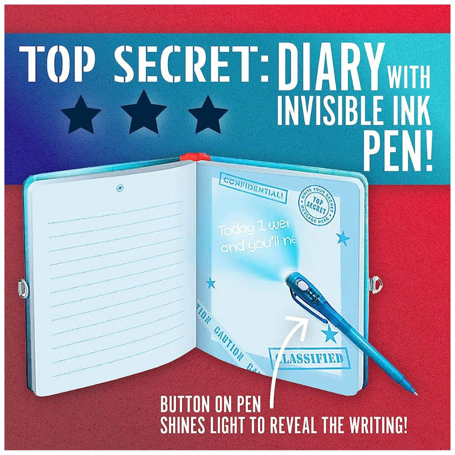 Peaceable Kingdom Invisible Ink Diary - Top Secret