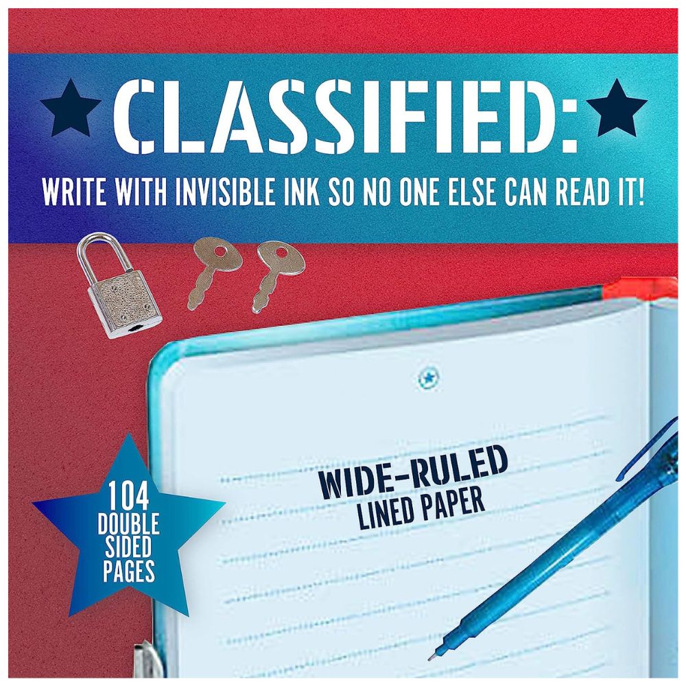 Peaceable Kingdom Invisible Ink Diary - Top Secret