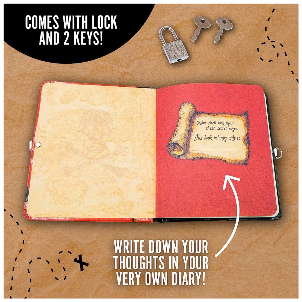 Peaceable Kingdom Pirates Lock and Key Diary