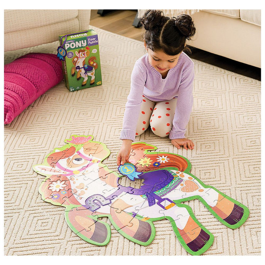 Peaceable Kingdom Shimmery Pony Floor Puzzle