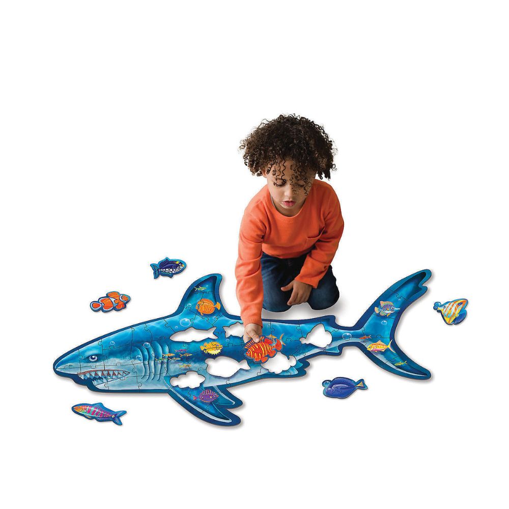 Peaceable Kingdom Shiny Shark Floor Puzzle
