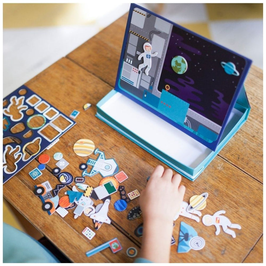 Petit Collage Magnetic Play Scene - Space