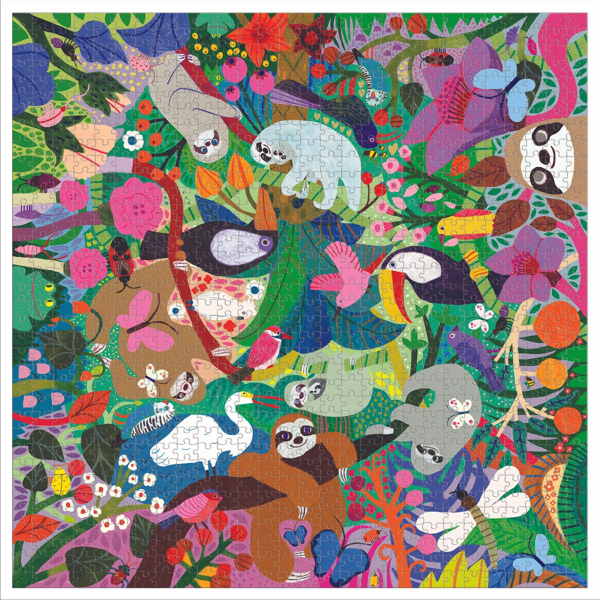 EeBoo Sloths 1000 Piece Family Puzzle