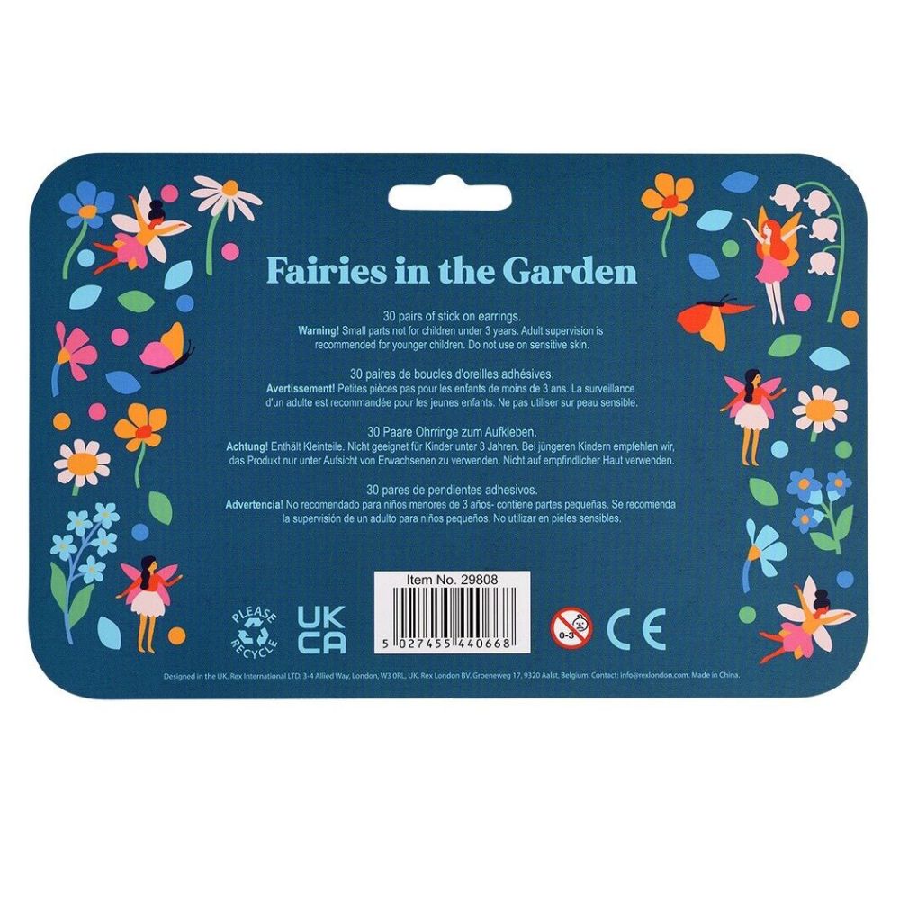 Rex London Fairies In The Garden Stick On Earrings