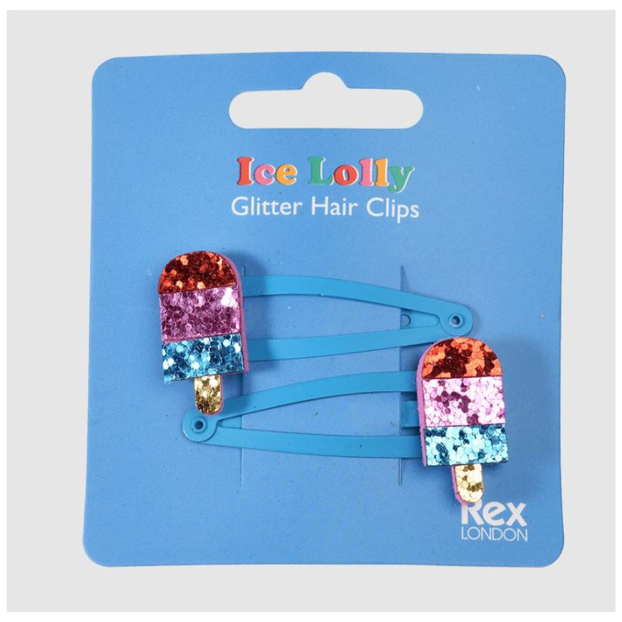 Rex London Ice Lolly Glitter Hair Clips