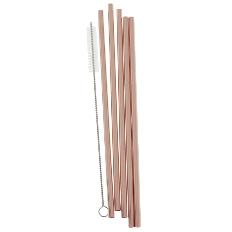 Ginger Ray Rose Gold Stainless Steel Straws