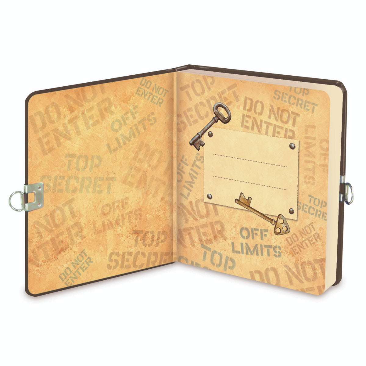 Peaceable Kingdom Keep Out Lock and Key Diary