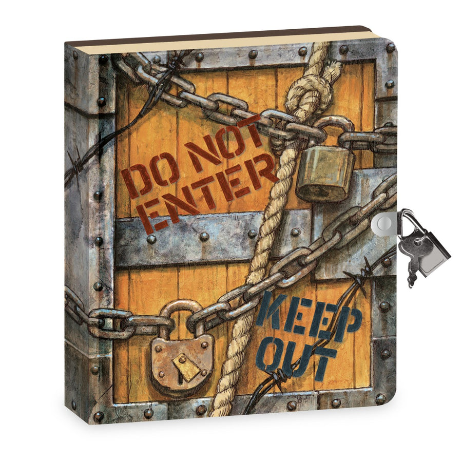 Peaceable Kingdom Keep Out Lock and Key Diary