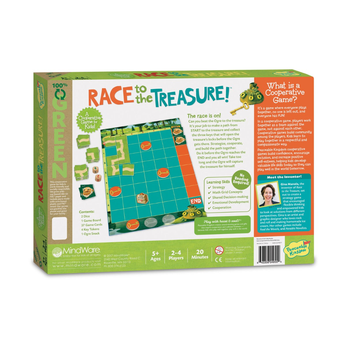 Race to the Treasure - Peaceable Kingdom Cooperative Game