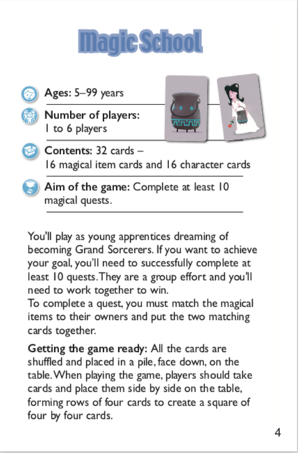 Djeco Card Games - Magic School
