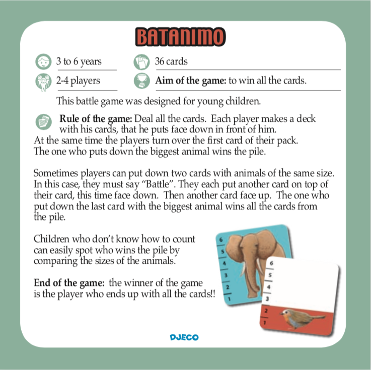 Djeco Card Games - Batanimo