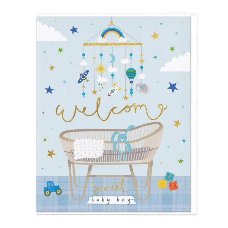 Whistlefish Sweet Baby Boy New Baby Card