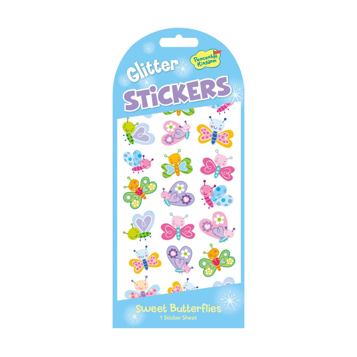Peaceable Kingdom Sweet Butterflies Glitter Stickers