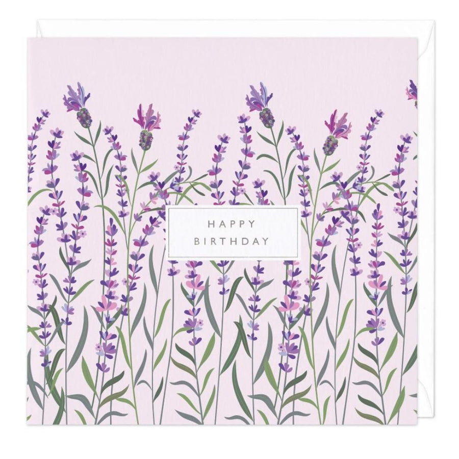 Whistlefish Birthday Card - Lavender Flowers