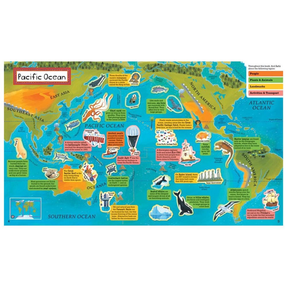 World Atlas Sticker Book - Default Title - Crafts4Kids